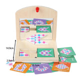 Maxbell Montessori Toy Develop Wood Mirror Puzzle for Kindergarten Household Bedroom