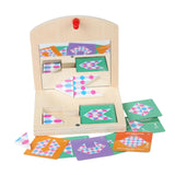 Maxbell Montessori Toy Develop Wood Mirror Puzzle for Kindergarten Household Bedroom