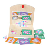 Maxbell Montessori Toy Develop Wood Mirror Puzzle for Kindergarten Household Bedroom