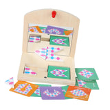 Maxbell Montessori Toy Develop Wood Mirror Puzzle for Kindergarten Household Bedroom