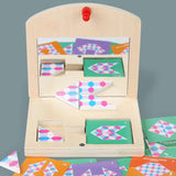 Maxbell Montessori Toy Develop Wood Mirror Puzzle for Kindergarten Household Bedroom