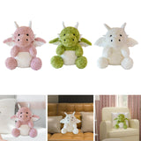 Maxbell Soft Cartoon Flying Dragon Pillow Doll Chinese New Year Decoration for Party Pink