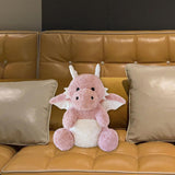 Maxbell Soft Cartoon Flying Dragon Pillow Doll Chinese New Year Decoration for Party Pink