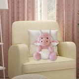 Maxbell Soft Cartoon Flying Dragon Pillow Doll Chinese New Year Decoration for Party Pink