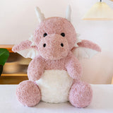 Maxbell Soft Cartoon Flying Dragon Pillow Doll Chinese New Year Decoration for Party Pink