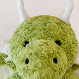 Maxbell Soft Cartoon Flying Dragon Pillow Doll Chinese New Year Decoration for Party Green