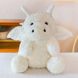 Maxbell Soft Cartoon Flying Dragon Pillow Doll Chinese New Year Decoration for Party White