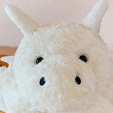 Maxbell Soft Cartoon Flying Dragon Pillow Doll Chinese New Year Decoration for Party White