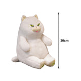 Maxbell British Shorthair Cat Plush 30cm Home Decor Plush Cat for Kids Birthday White