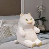 Maxbell British Shorthair Cat Plush 30cm Home Decor Plush Cat for Kids Birthday White