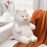 Maxbell British Shorthair Cat Plush 30cm Home Decor Plush Cat for Kids Birthday White