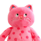 Maxbell Plush Kitty Doll Cartoon Home Decoration Animal Stuffed Toy for Family Teens Pink