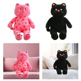 Maxbell Plush Kitty Doll Cartoon Home Decoration Animal Stuffed Toy for Family Teens Pink