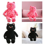 Maxbell Plush Kitty Doll Cartoon Home Decoration Animal Stuffed Toy for Family Teens Pink