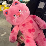 Maxbell Plush Kitty Doll Cartoon Home Decoration Animal Stuffed Toy for Family Teens Pink