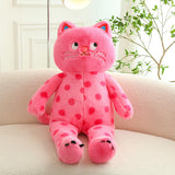 Maxbell Plush Kitty Doll Cartoon Home Decoration Animal Stuffed Toy for Family Teens Pink