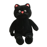 Maxbell Plush Kitty Doll Cartoon Home Decoration Animal Stuffed Toy for Family Teens black