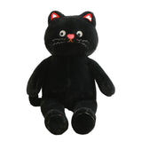 Maxbell Plush Kitty Doll Cartoon Home Decoration Animal Stuffed Toy for Family Teens black
