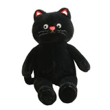 Maxbell Plush Kitty Doll Cartoon Home Decoration Animal Stuffed Toy for Family Teens black