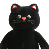 Maxbell Plush Kitty Doll Cartoon Home Decoration Animal Stuffed Toy for Family Teens black