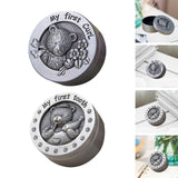 Maxbell Baby Collections Box Metal Kids Keepsake Organizer for Childhood Baby Shower Style A