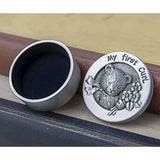 Maxbell Baby Collections Box Metal Kids Keepsake Organizer for Childhood Baby Shower Style A