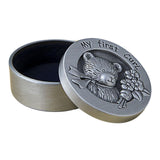 Maxbell Baby Collections Box Metal Kids Keepsake Organizer for Childhood Baby Shower Style A