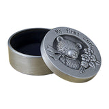 Maxbell Baby Collections Box Metal Kids Keepsake Organizer for Childhood Baby Shower Style A