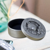 Maxbell Baby Collections Box Metal Kids Keepsake Organizer for Childhood Baby Shower Style A