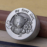 Maxbell Baby Collections Box Metal Kids Keepsake Organizer for Childhood Baby Shower Style A