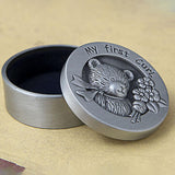 Maxbell Baby Collections Box Metal Kids Keepsake Organizer for Childhood Baby Shower Style A