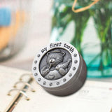 Maxbell Baby Collections Box Metal Kids Keepsake Organizer for Childhood Baby Shower Style B