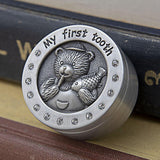 Maxbell Baby Collections Box Metal Kids Keepsake Organizer for Childhood Baby Shower Style B