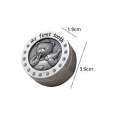 Maxbell Baby Collections Box Metal Kids Keepsake Organizer for Childhood Baby Shower Style B