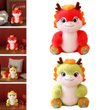 Maxbell Dragon Plush Toy Lovely 2024 Dragon Year Mascots Doll for Home Table Holiday Red