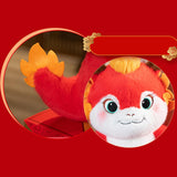 Maxbell Dragon Plush Toy Lovely 2024 Dragon Year Mascots Doll for Home Table Holiday Red