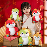 Maxbell Dragon Plush Toy Lovely 2024 Dragon Year Mascots Doll for Home Table Holiday Red