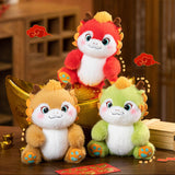 Maxbell Dragon Plush Toy Lovely 2024 Dragon Year Mascots Doll for Home Table Holiday Red