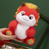 Maxbell Dragon Plush Toy Lovely 2024 Dragon Year Mascots Doll for Home Table Holiday Red