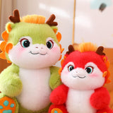 Maxbell Dragon Plush Toy Lovely 2024 Dragon Year Mascots Doll for Home Table Holiday Red