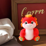 Maxbell Dragon Plush Toy Lovely 2024 Dragon Year Mascots Doll for Home Table Holiday Red