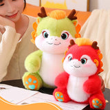 Maxbell Dragon Plush Toy Lovely 2024 Dragon Year Mascots Doll for Home Table Holiday Green