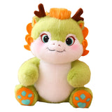 Maxbell Dragon Plush Toy Lovely 2024 Dragon Year Mascots Doll for Home Table Holiday Green