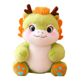 Maxbell Dragon Plush Toy Lovely 2024 Dragon Year Mascots Doll for Home Table Holiday Green