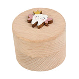 Maxbell Wooden Tooth Storage Box Tooth Holder for Birthday Gift Baby Shower Children without letter