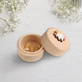 Maxbell Wooden Tooth Storage Box Tooth Holder for Birthday Gift Baby Shower Children without letter