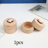 Maxbell Wooden Tooth Storage Box Tooth Holder for Birthday Gift Baby Shower Children without letter