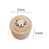 Maxbell Wooden Tooth Storage Box Tooth Holder for Birthday Gift Baby Shower Children with letter