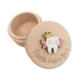 Maxbell Wooden Tooth Storage Box Tooth Holder for Birthday Gift Baby Shower Children with letter
