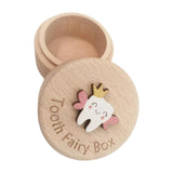 Maxbell Wooden Tooth Storage Box Tooth Holder for Birthday Gift Baby Shower Children with letter